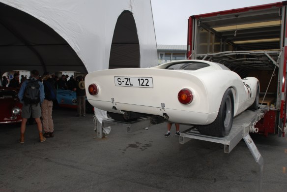 Brumos Porsche collection_1968 Mercedes Benz transporter_Rennsport Reunion 4_10/15/11