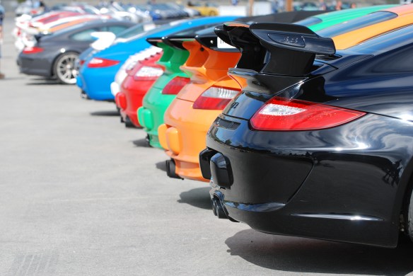 Porsche Corral parking _Rennsport Reunion 4_10/16/11