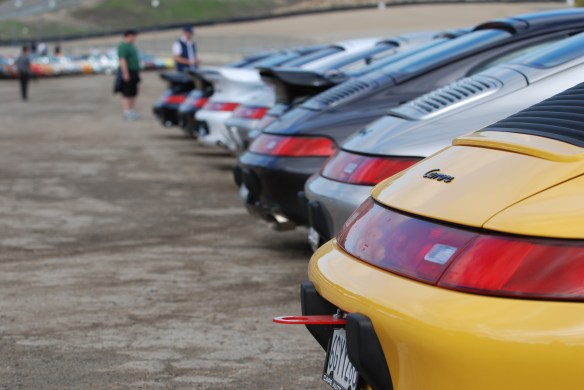 Porsche Corral parking _Rennsport Reunion 4_10/16/11