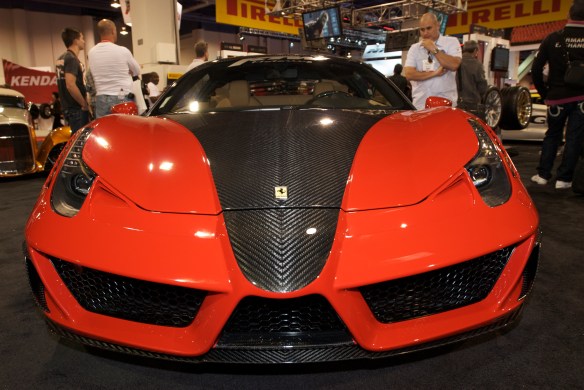Carbon fiber Ferrari_Pirelli display_The SEMA Show_11/3/11