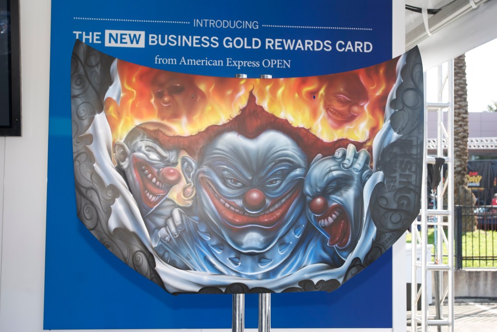 Airbrushed car hood_American Express display_The SEMA Show 2011_11/4/11