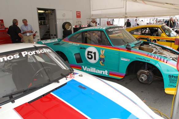 Porsche 935's in paddock_Rennsport Reunion 4_10/16/11
