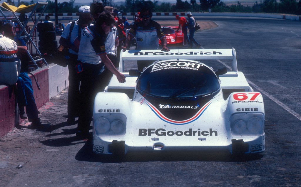 #67 Jim Busby Racing_BFGoodrich Porsche 962_Practice & qualifying_Riverside Raceway _April 1985 #67 Jim Busby Racing_BFGoodrich Porsche 962_Practice & qualifying_Riverside Raceway _April 1985