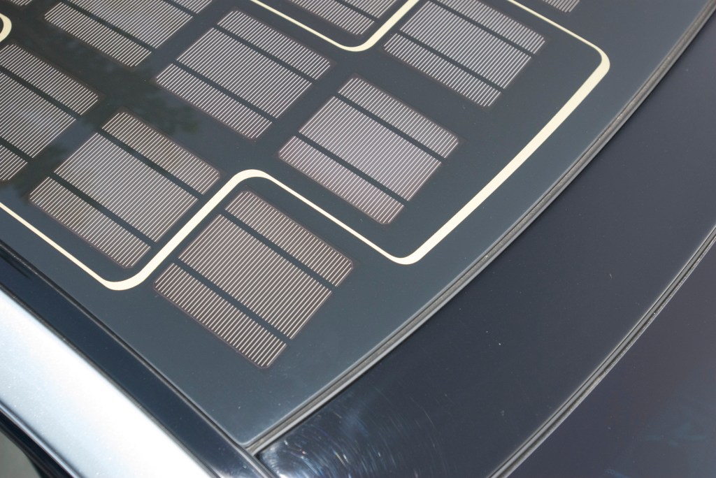 Silver Fisker Karma_solar panels in roof_Cars&Coffee / Irvine_12/3/11