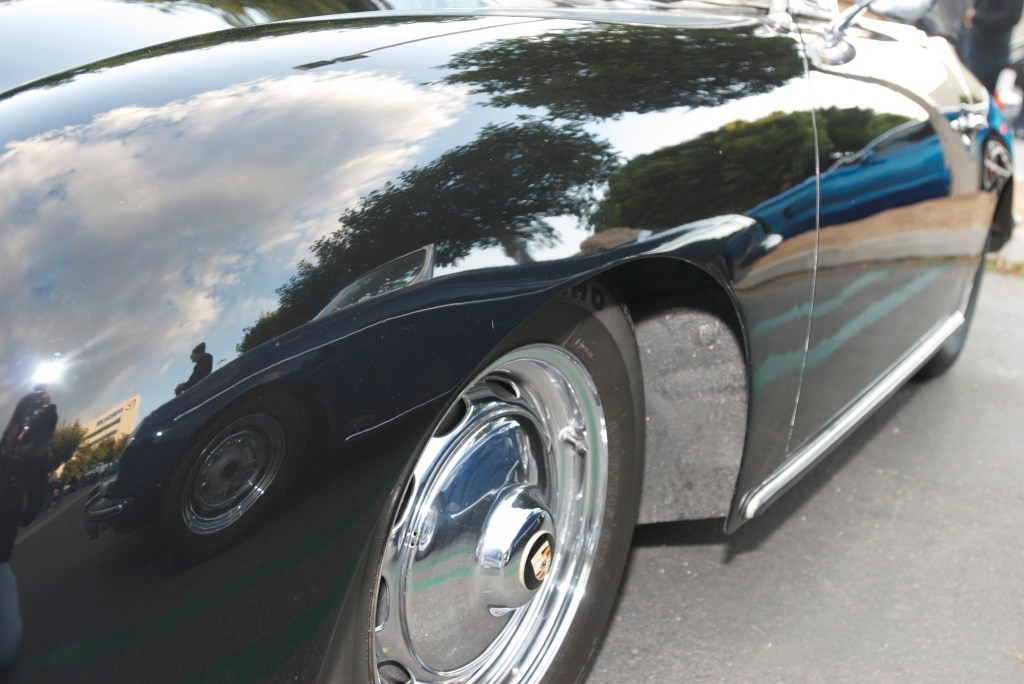 Black Porsche 356 Cabriolet_reflections_Cars&Coffee/Irvine_12/17/11