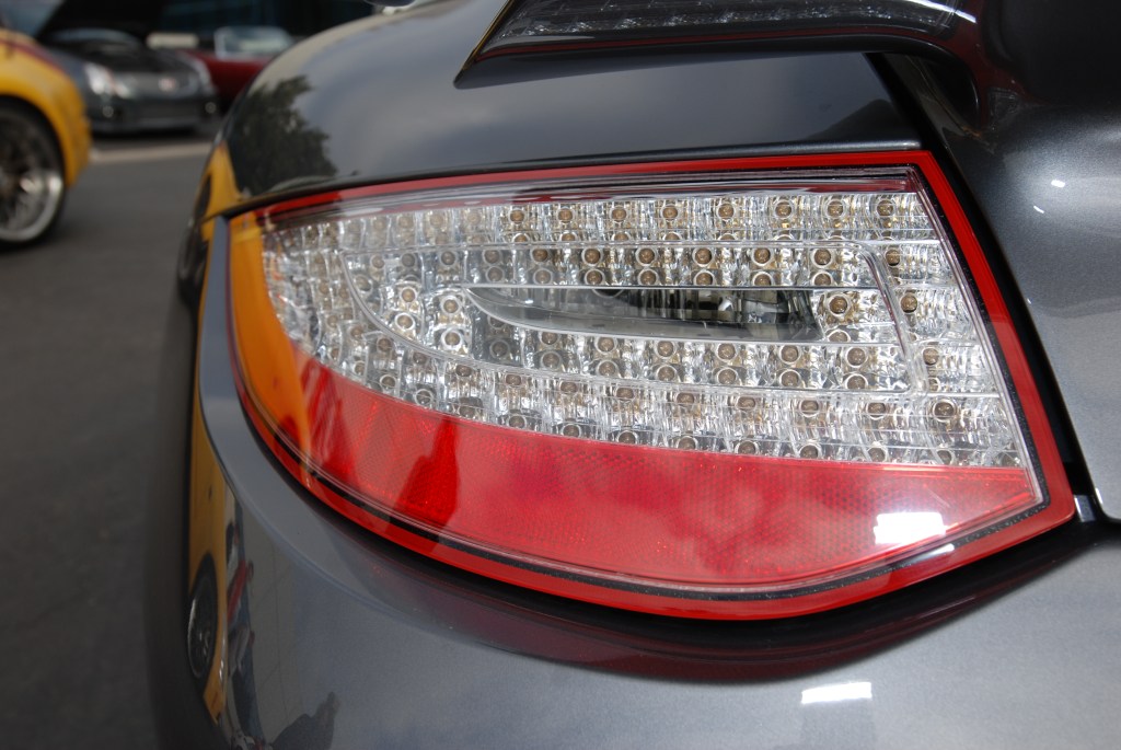 Porsche 997 taillight with reflections_Cars&Coffee/Irvine_2011