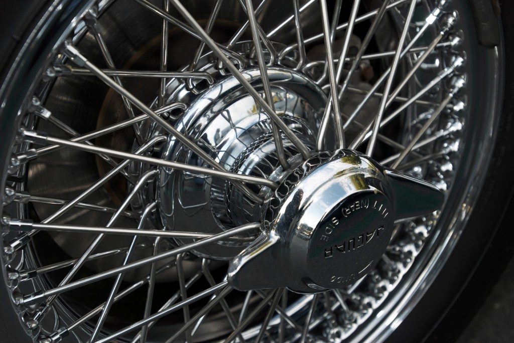 Green Jaguar XK 150 roadster_ wire wheel_Cars&Coffee/Irvine_12/17/11