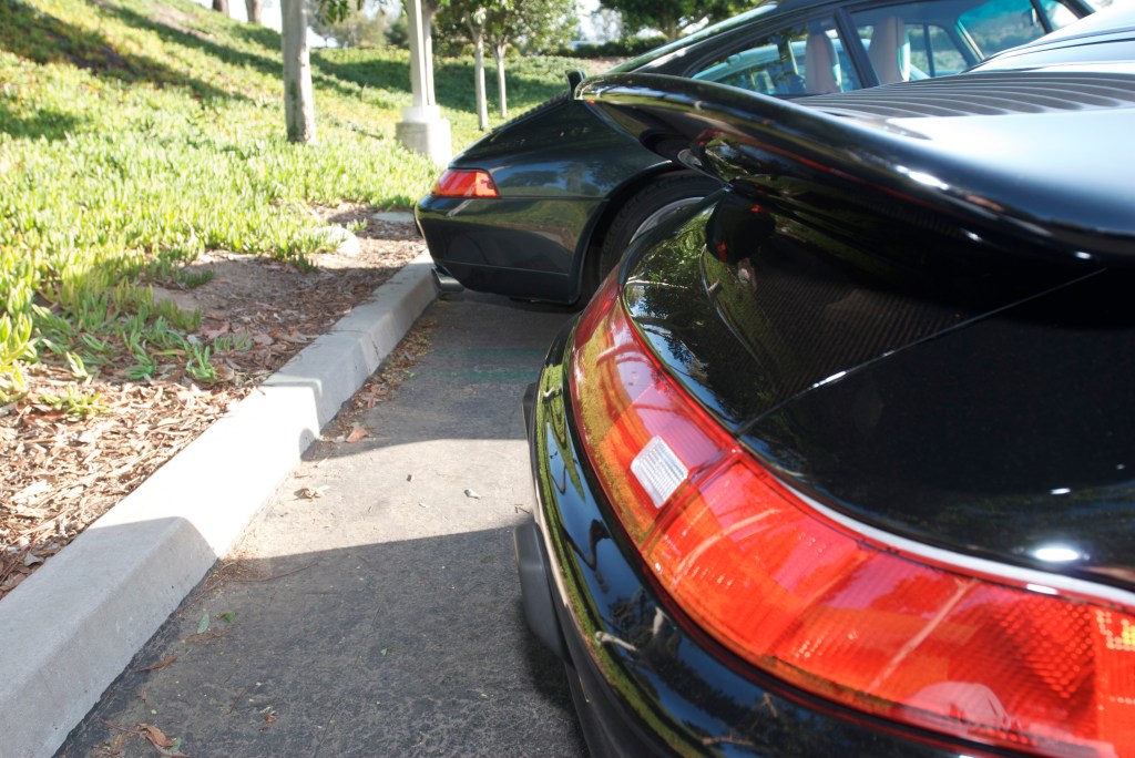 Black Porsche 993 RS_rear wing_Cars&Coffee / Irvine_12/3/11