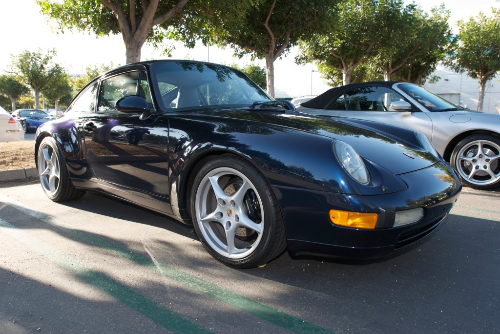 Dark blue Porsche 993_Cars&Coffee / Irvine_12/3/11