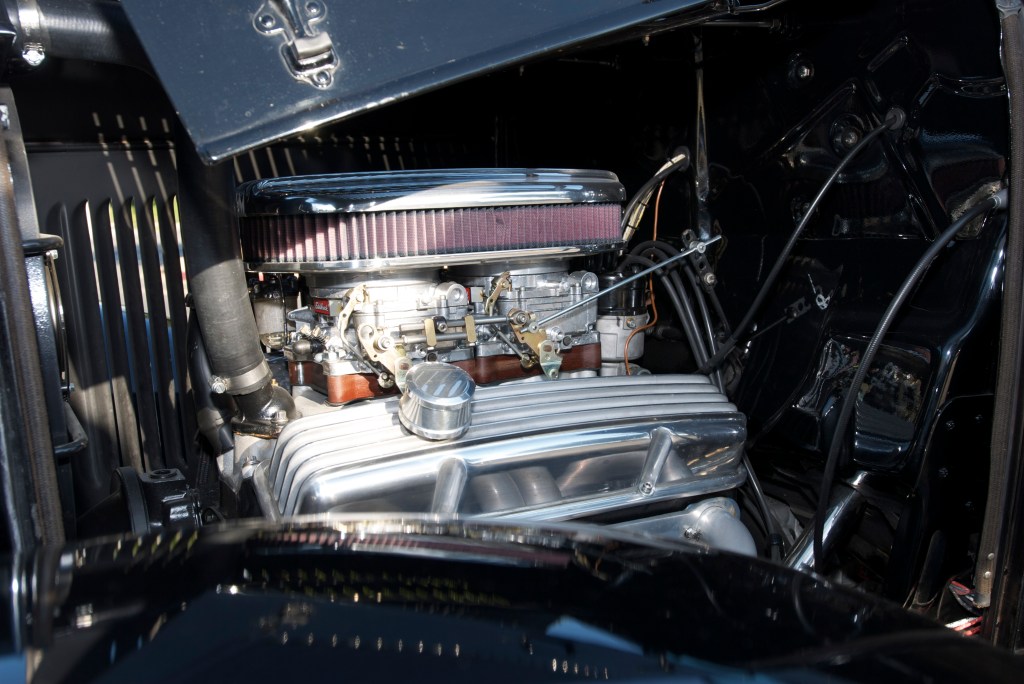 Black 1932 Ford roadster_350 small block_Cars&Coffee/Irvine_12/17/11