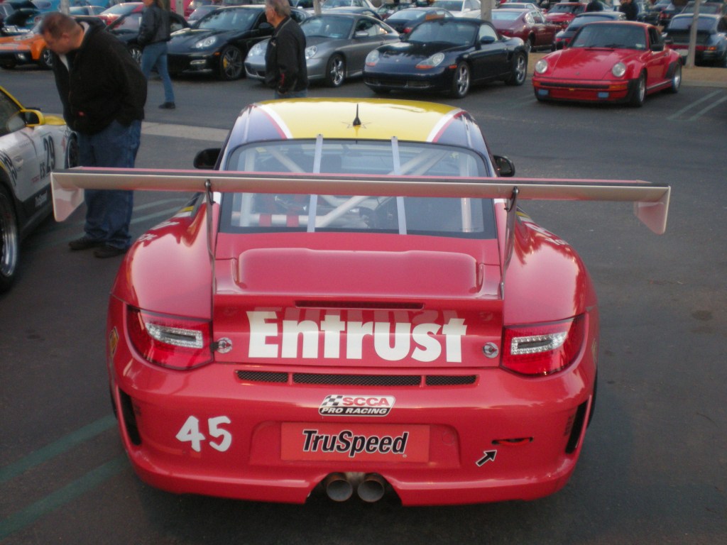 Truspeed /Privacy Star #45, Porsche GT3 cup car_rear wing_Cars&Coffee/Irvine_12/10/11 Truspeed /Privacy Star #45, Porsche GT3 cup car_rear wing_Cars&Coffee/Irvine_12/10/11