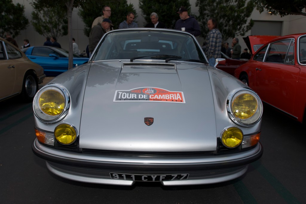 Silver european spec 1973 Porsche 911S_Cars&Coffee/Irvine_1/14/12 