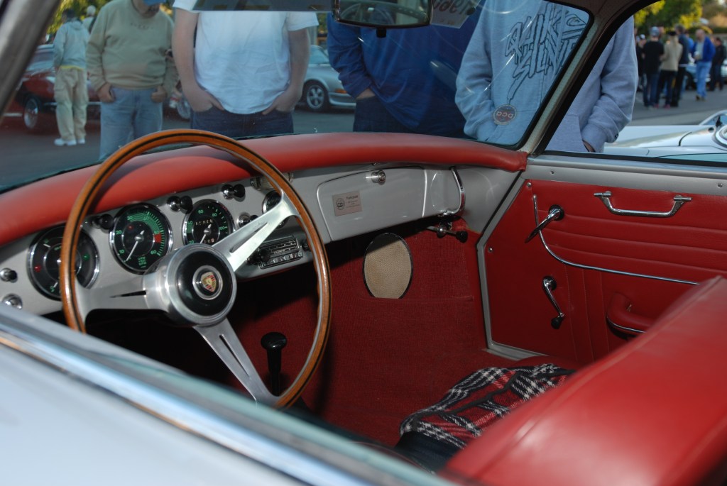 silver 1960 Beutler-Porsche_Interior w/356 dash_Cars&Coffee/Irvine_1/28/12