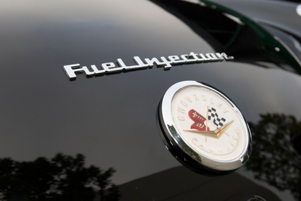 Black 1957 Corvette roadster_Cars&Coffee/Irvine_1/7/12