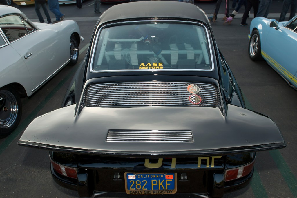 Black Porsche 911S club racer_ whale tail_Cars&Coffee/Irvine_12/31/11