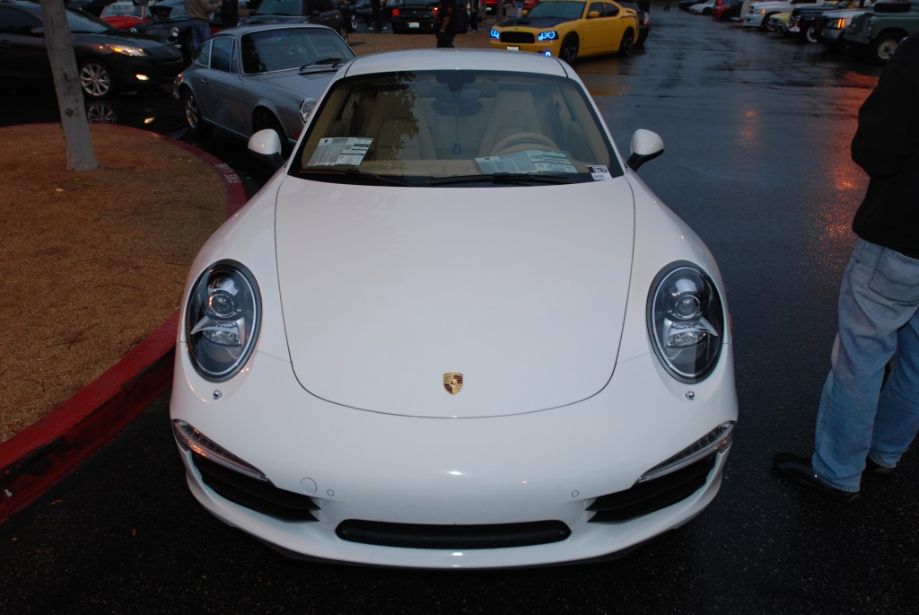 White 2012 Porsche 911 Carrera S (type 991)_front end_Cars&Coffee/Irvine_2/11/12