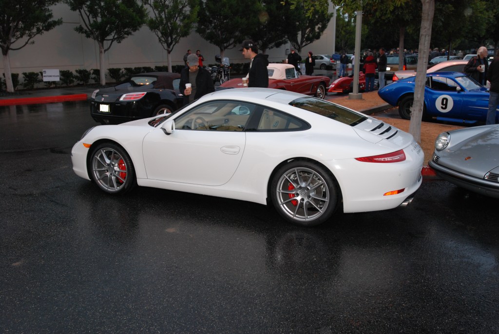 White 2012 Porsche 911 Carrera S (type 991)_side shot_Cars&Coffee/Irvine_2/11/12
