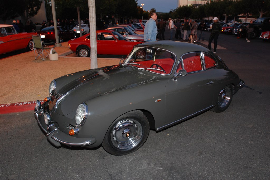 Gray & red Porsche 356 coupe_Cars&Coffee/Irvine_2/4/12