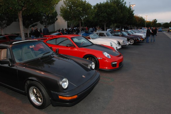 Porsche row_Cars&Coffe/Irvine_2/18/12