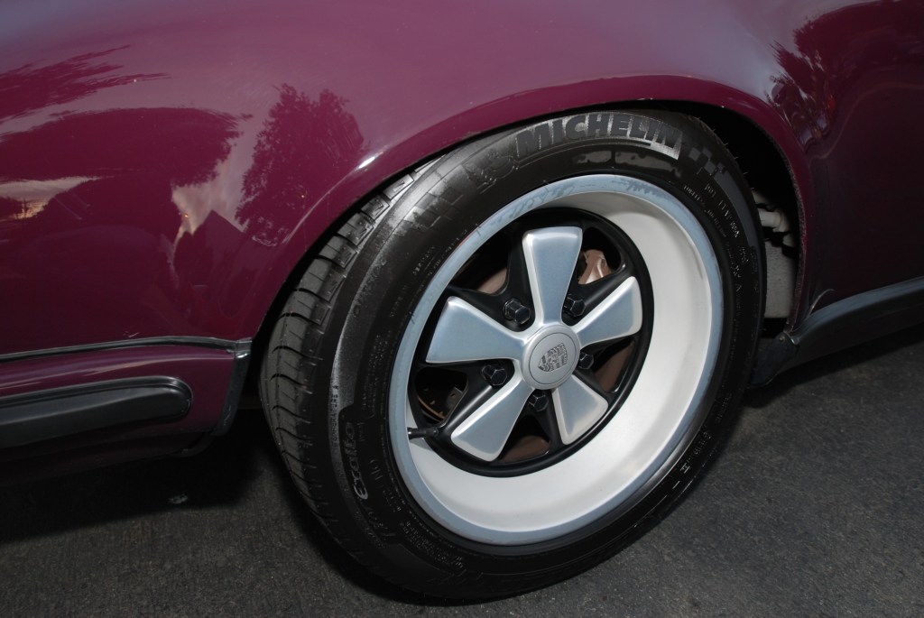 Aubergine 1973 Porsche 911RS recreation_rear wheel_Cars&Coffee/Irvine_2/18/12