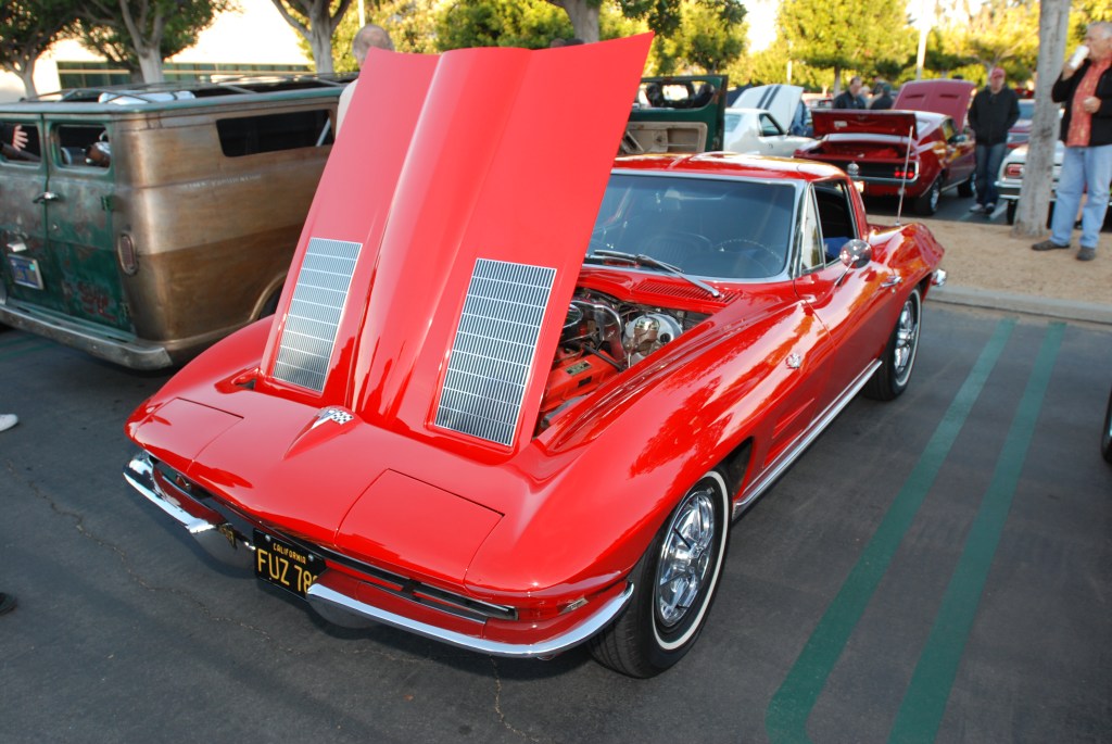 Red 1963 Corvette split window coupe_Cars&Coffee/Irvine_2/4/12