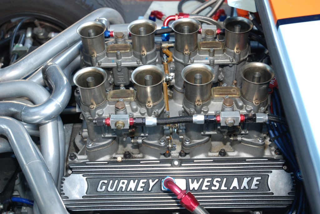A second Gulf colored Ford GT _w/Gurney Weslake motor_Cars&Coffee/Irvine_3/3/12