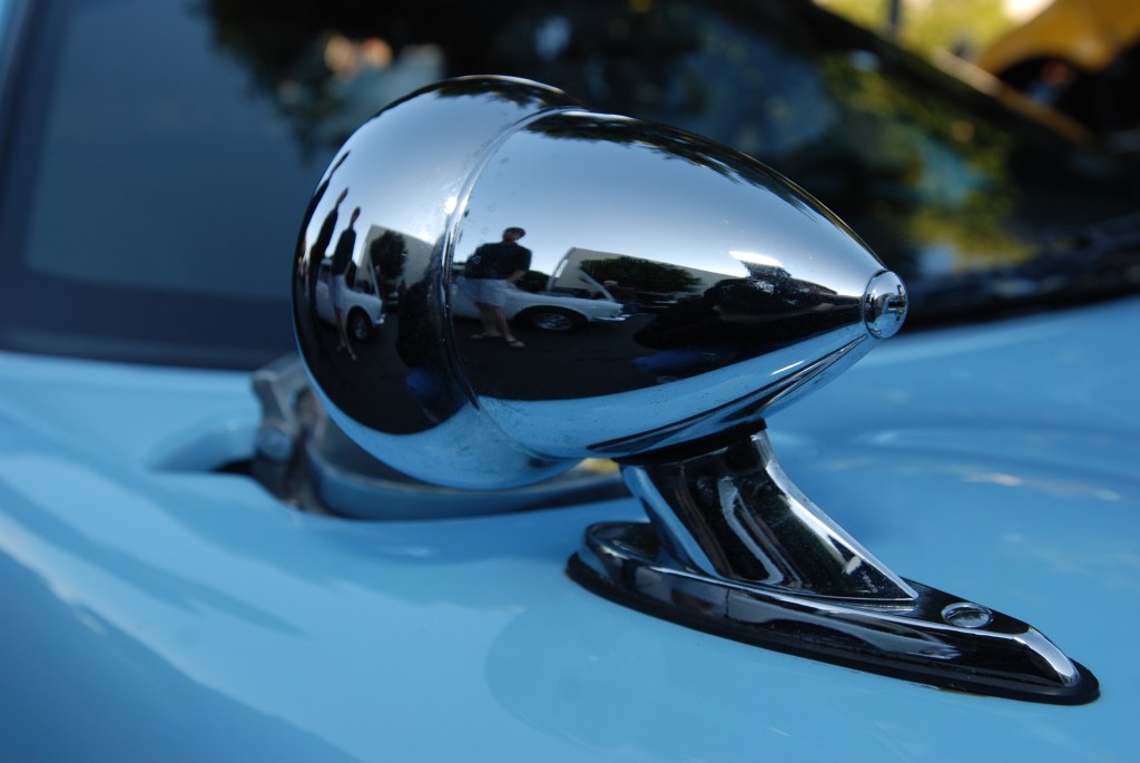 A second Gulf colored Ford GT_fender mounted mirror reflections_Cars&Coffee/Irvine_3/3/12