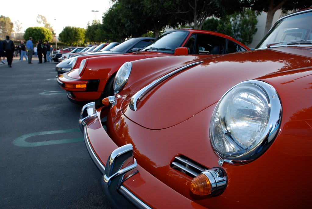 Porsche Row__356 in foreground/reflections_Cars&Coffee/Irvine_3/10/12