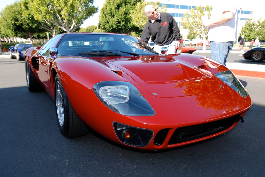 Red Ford GT with black center wheels_3/4 front view_Cars&Coffee/Irvine_3/3/12