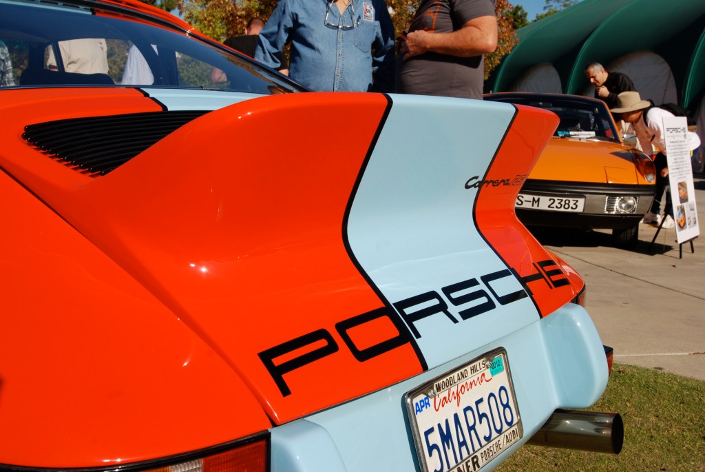 Gulf orange and blue Porsche 911 Carrera RS_ducktail_all Porsche swap & car display_3/4/12