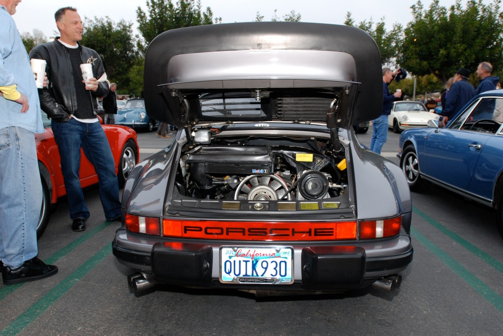 Slate Gray Porsche 930 turbo_Porsche Row_Cars&Coffee_3/31/12