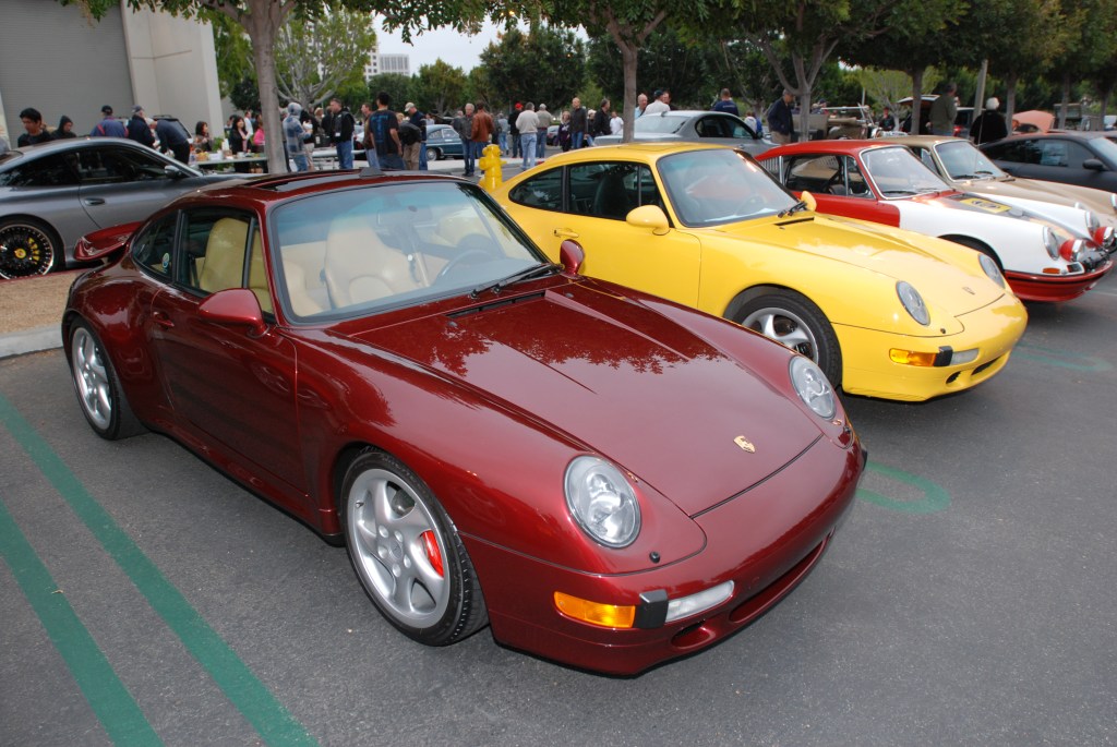Porsches along Porsche Row_Cars&Coffee_3/31/12