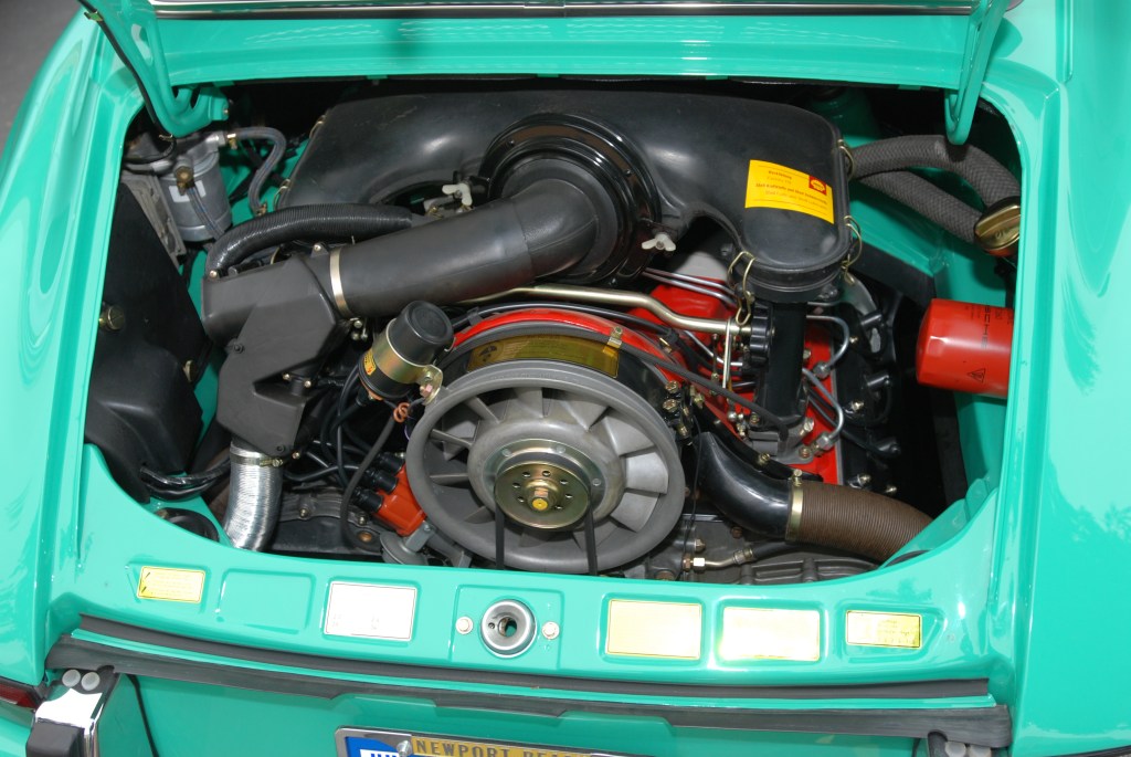 1973 green Porsche 911 Carrera RS #280_2.7 RS motor_Cars&Coffee/Irvine_3/31/12