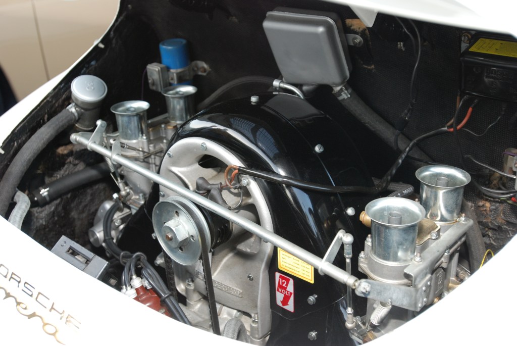 White 1962 Porsche 356 Carrera 2_4 cam motor_F.A. Porsche Tribute_Cars&Coffee/Irvine_4/7/12