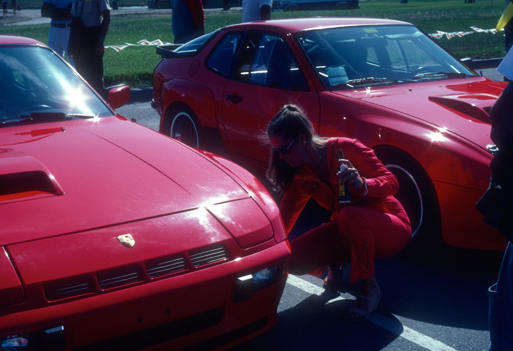 Red Porsche 924 Carrera GT_Margie Smith Haas detailing_Monterey Historics _Laguna Seca_Aug 82