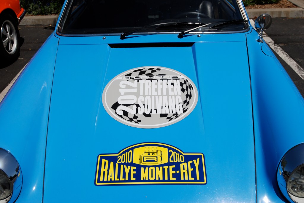 Blue 1970 Porsche 911T_hood graphics_RGruppe Solvang Treffen _May 5, 2012