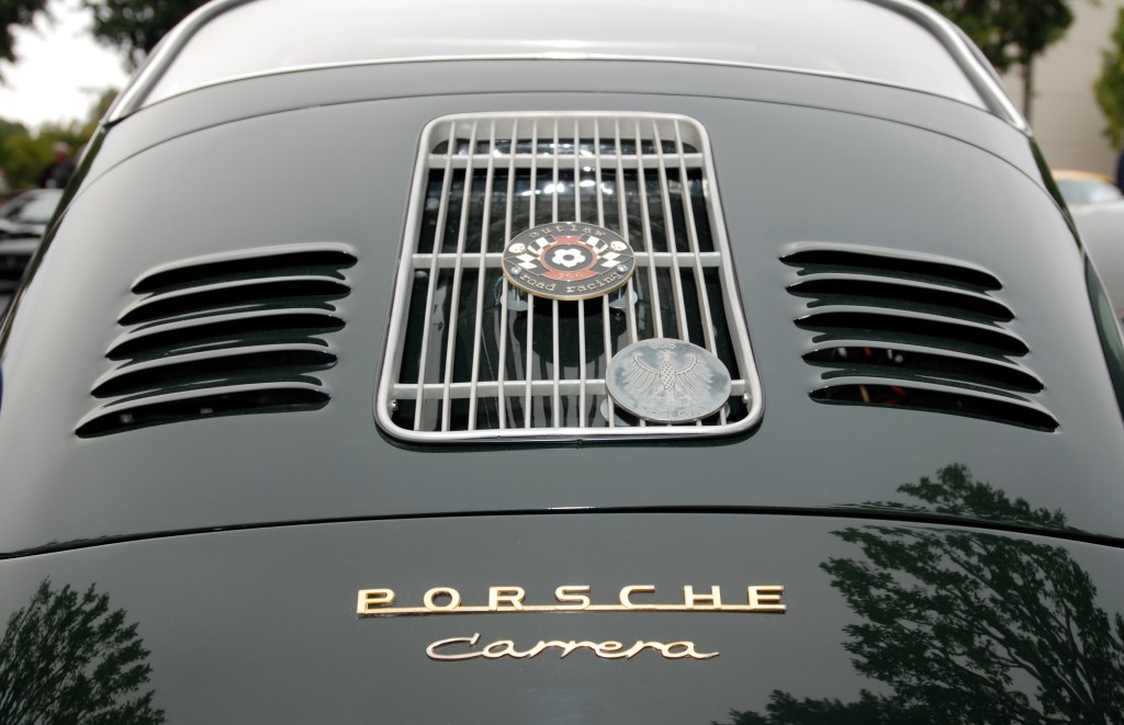 Dark Green Porsche 356 A_rear view grill detail_Cars&Coffee_5/28/12 Dark Green Porsche 356 A_rear view grill detail_Cars&Coffee_5/28/12
