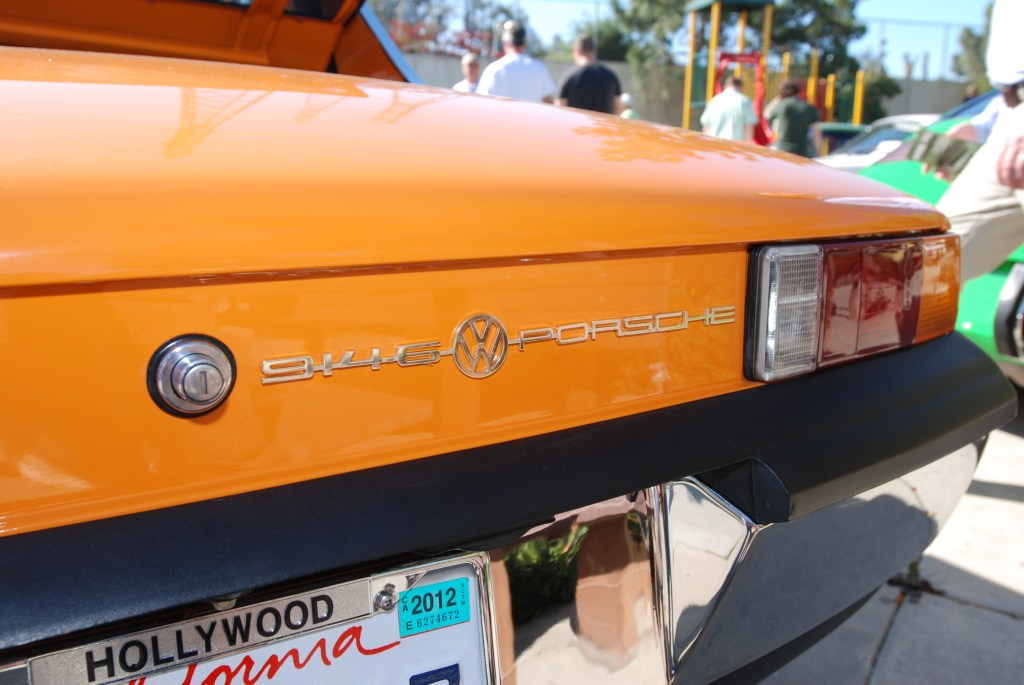 Orange Porsche 914-6_rear european badging_Cars&Coffee_5/28/12 Orange Porsche 914-6_rear european badging_Cars&Coffee_5/28/12