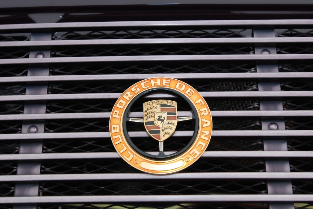 1973 Porsche 911T_rear grill badge_Cars&Coffee_5/28/12 1973 Porsche 911T_rear grill badge_Cars&Coffee_5/28/12