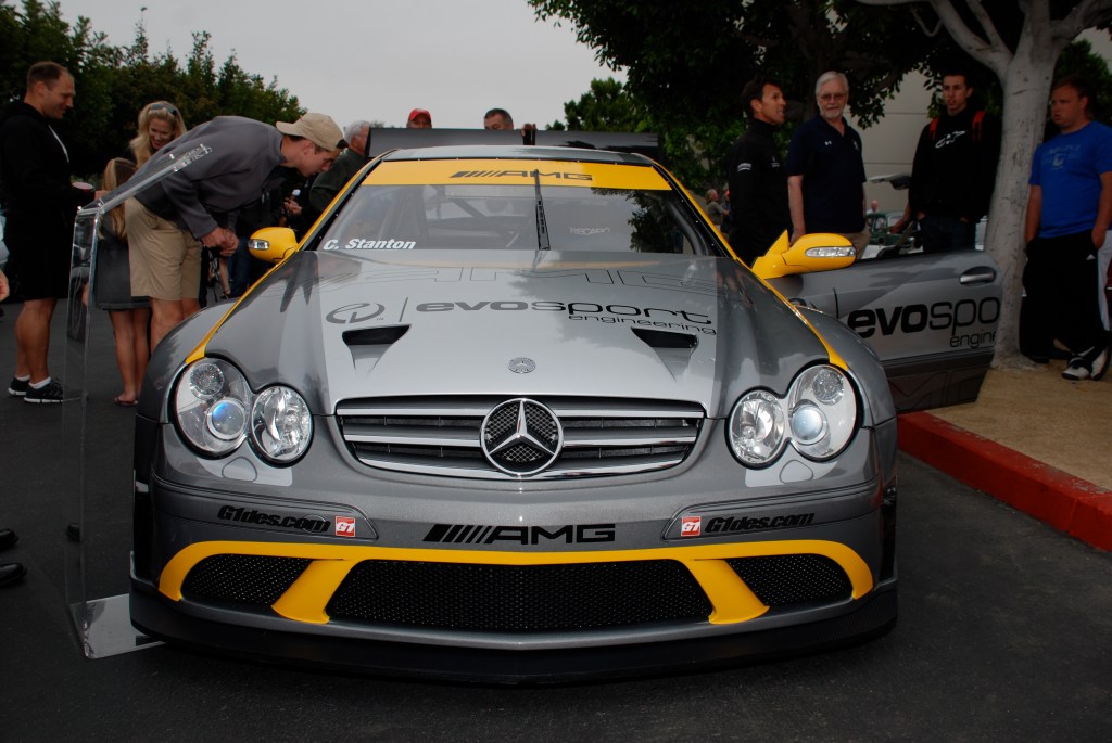 MBBS /Evosport Engineering_silver Mercedes Benz CLK AMG black series race car_front view_Cars&Coffee_JUne 2, 2012 MBBS /Evosport Engineering_silver Mercedes Benz CLK AMG black series race car_front view_Cars&Coffee_JUne 2, 2012