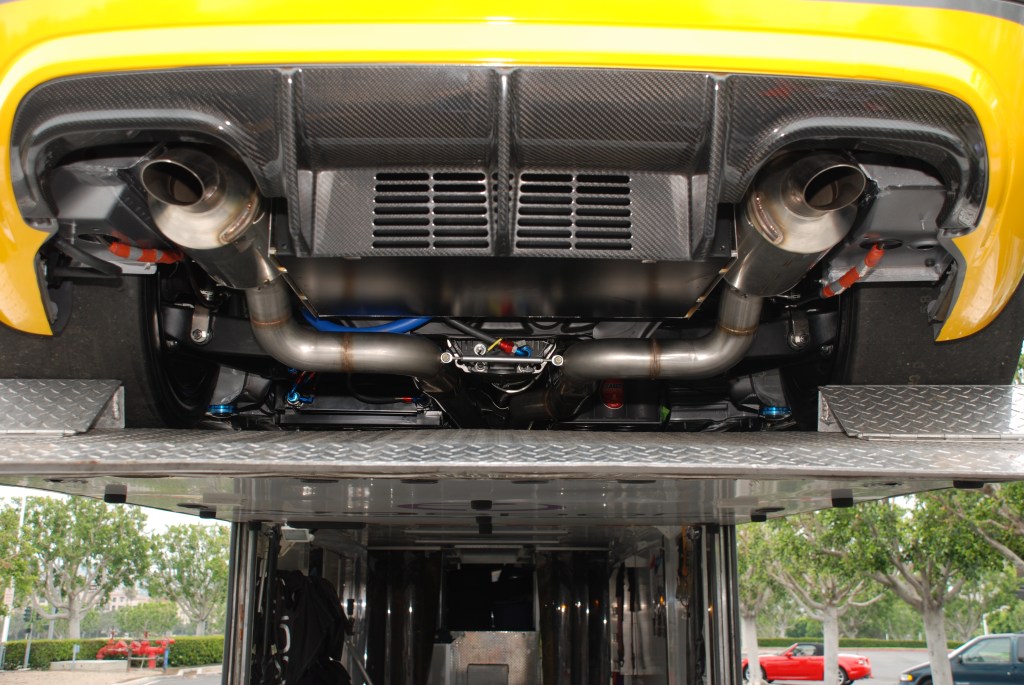 MBBS /Evosport Engineering_silver Mercedes Benz CLK AMG black series race car _ undercarriage detail,rear view _Cars&Coffee_June 2, 2012 MBBS /Evosport Engineering_silver Mercedes Benz CLK AMG black series race car _ undercarriage detail,rear view _Cars&Coffee_June 2, 2012