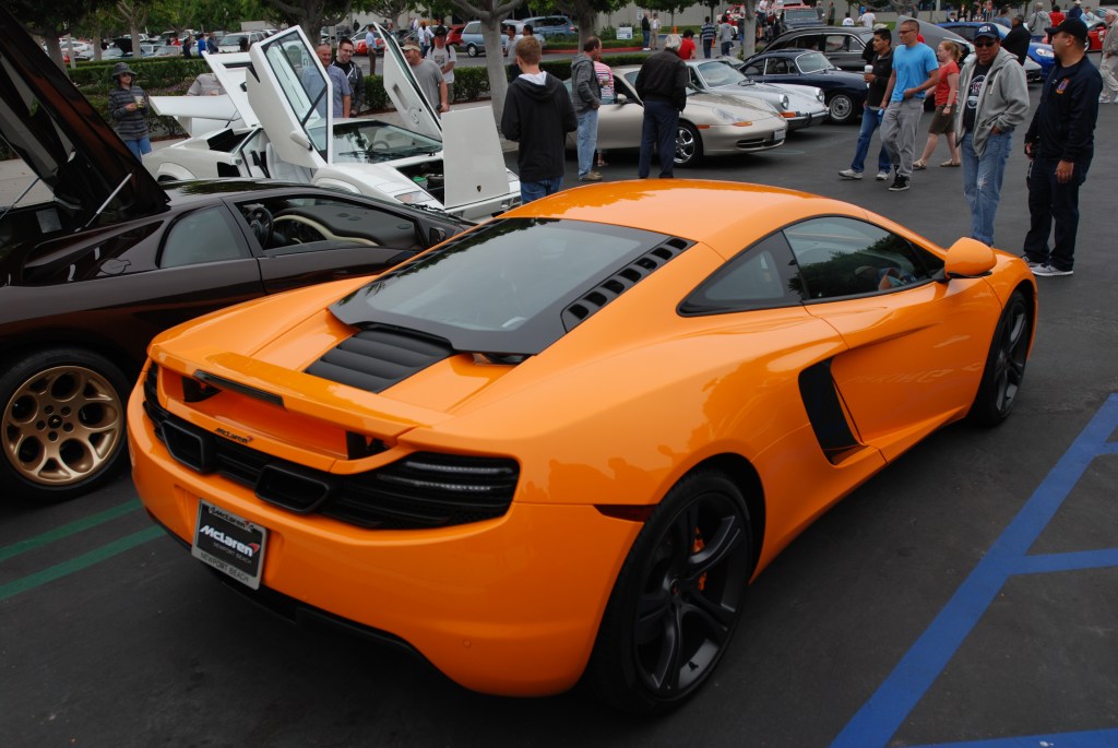 "McLaren Orange" McLaren MP4-12C_3/4 rear view_Cars&Coffee/Irvine_June 23, 2012