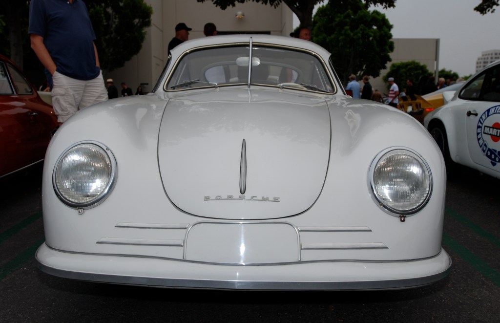 Ivory Porsche 356/2 Gmund coupe_front view_Porsche row__cars&coffee_July 7, 2012 Ivory Porsche 356/2 Gmund coupe_front view_Porsche row__cars&coffee_July 7, 2012