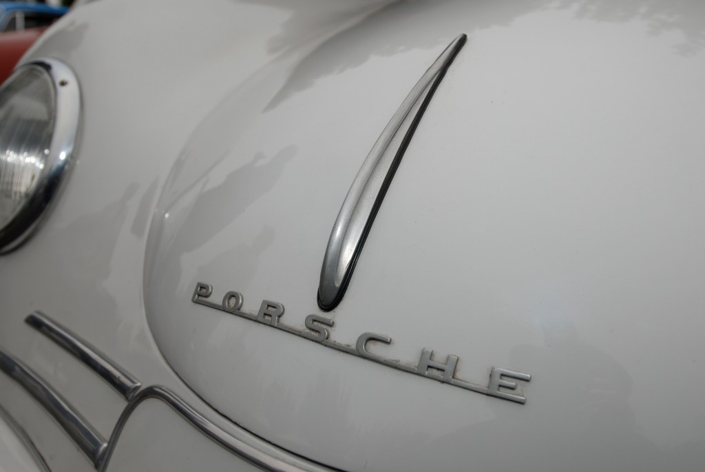 Ivory Porsche 356/2 Gmund coupe_front hood detail__cars&coffee_July 7, 2012