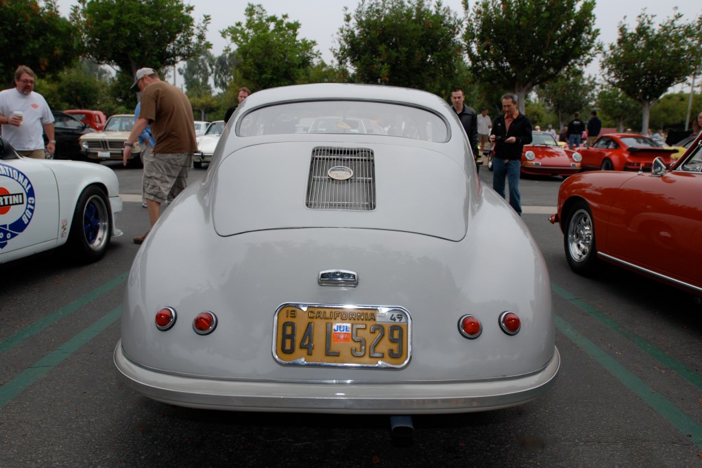 Ivory Porsche 356/2 Gmund coupe_rear view_cars&coffee_July 7, 2012 Ivory Porsche 356/2 Gmund coupe_rear view_cars&coffee_July 7, 2012