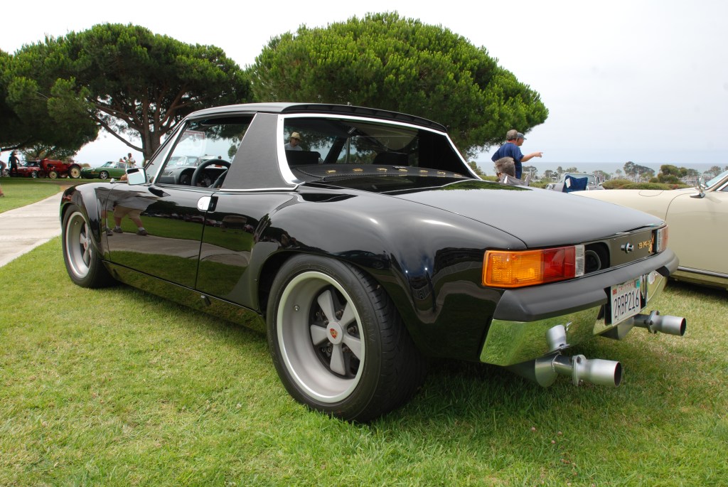 356 Registry_ Black Porsche 914/6 GT_3/4 rear view_Dana Point concours _July 15, 2012