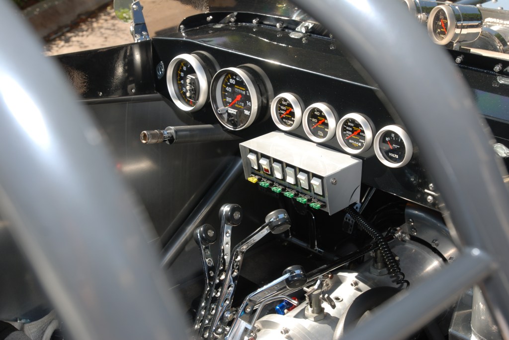 White twin turbocharged roadster_dash detail_12th Annual Uptown Whittier Car Show_August 18, 2012 White twin turbocharged roadster_dash detail_12th Annual Uptown Whittier Car Show_August 18, 2012