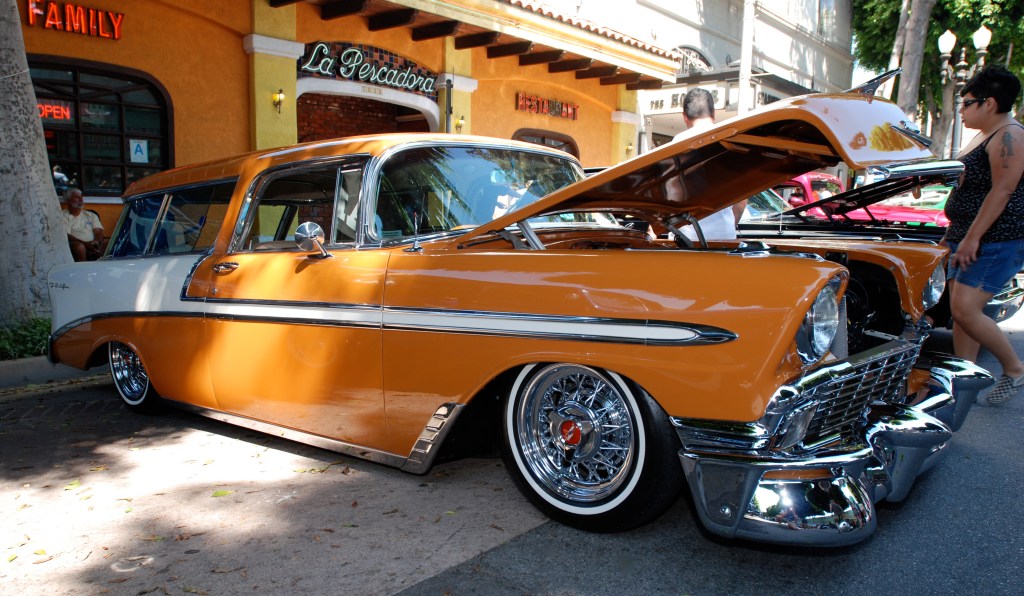 Butterscotch and white Tri-5 Chevrolet Bel Air / Nomad_12th Annual Uptown Whittier Car Show_August 18, 2012 Butterscotch and white Tri-5 Chevrolet Bel Air / Nomad_12th Annual Uptown Whittier Car Show_August 18, 2012