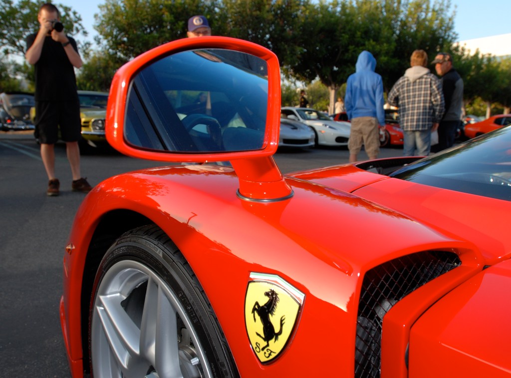 Fender & mirror detail_Red Enzo Ferrari_Cars&Coffee / Irvine_July 28, 2012 Fender & mirror detail_Red Enzo Ferrari_Cars&Coffee / Irvine_July 28, 2012