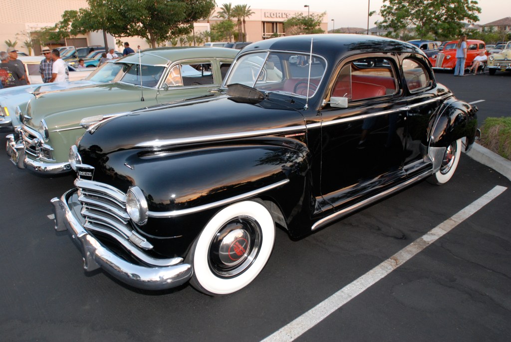Black vintage Pontiac coupe_Ruby's Diner car show_ Whittier,California_August 3, 2012 Black vintage Pontiac coupe_Ruby's Diner car show_ Whittier,California_August 3, 2012